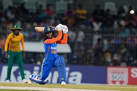 Jemimah Rodrigues plays a shot